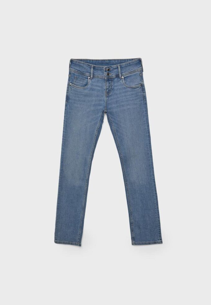 Slim fit-jeans med lav midje