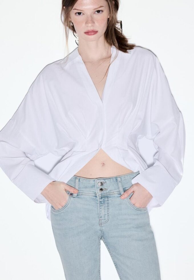 Slim fit-jeans med lav midje