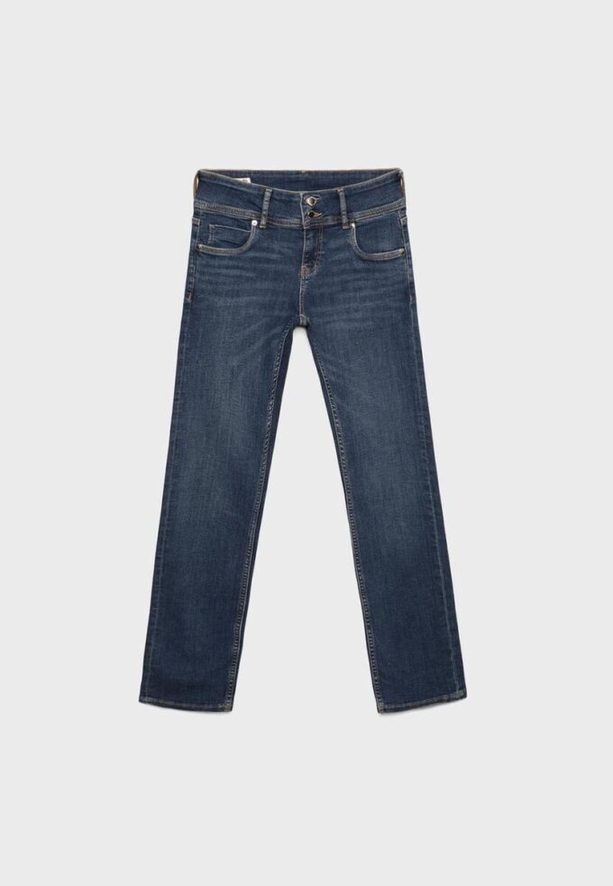 Slim fit-jeans med lav midje