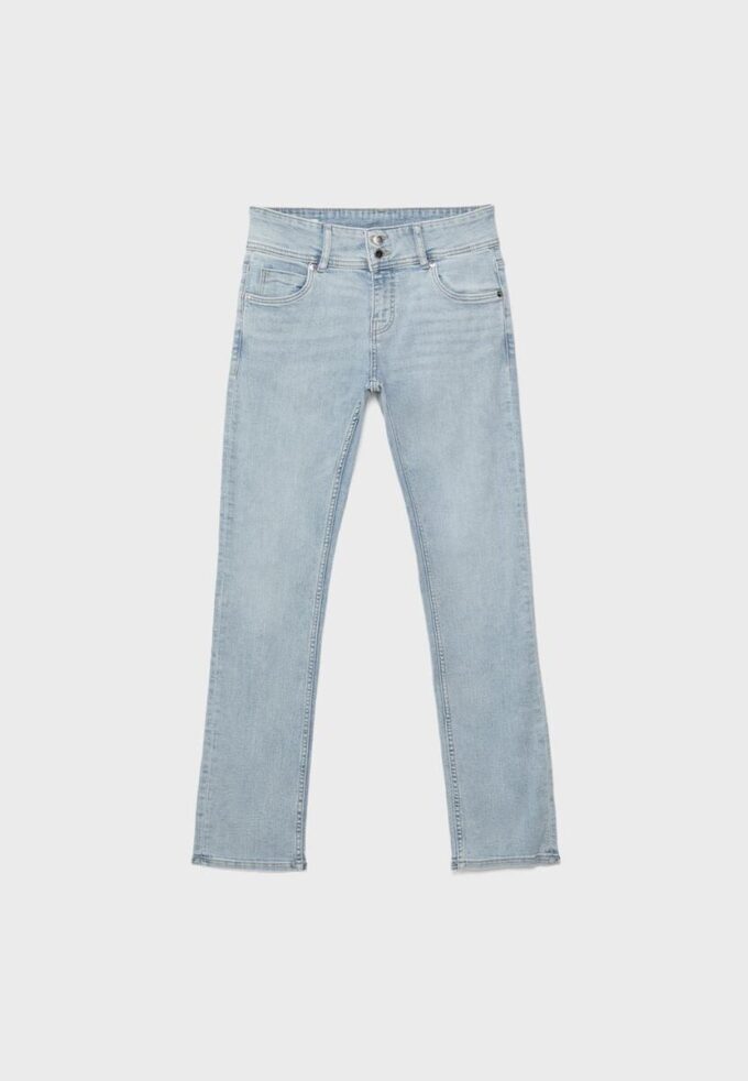 Slim fit-jeans med lav midje
