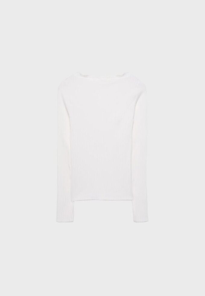 Sømløs bluse i blonder