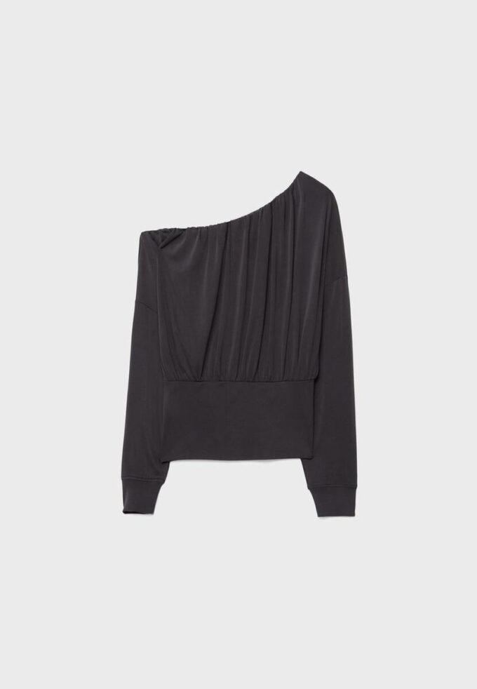 Soft-Touch asymmetrisk T-skjorte