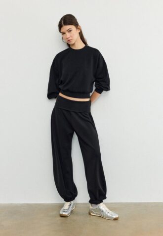 Soft-Touch Balloon joggebukse med oppbrettbar linning