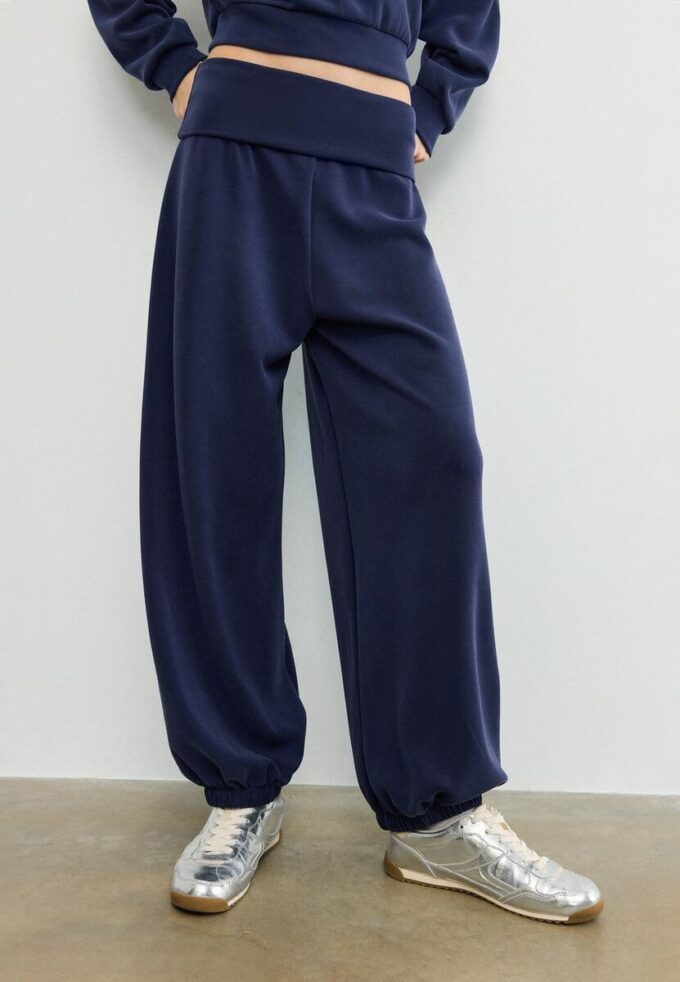 Soft-Touch Balloon joggebukse med oppbrettbar linning