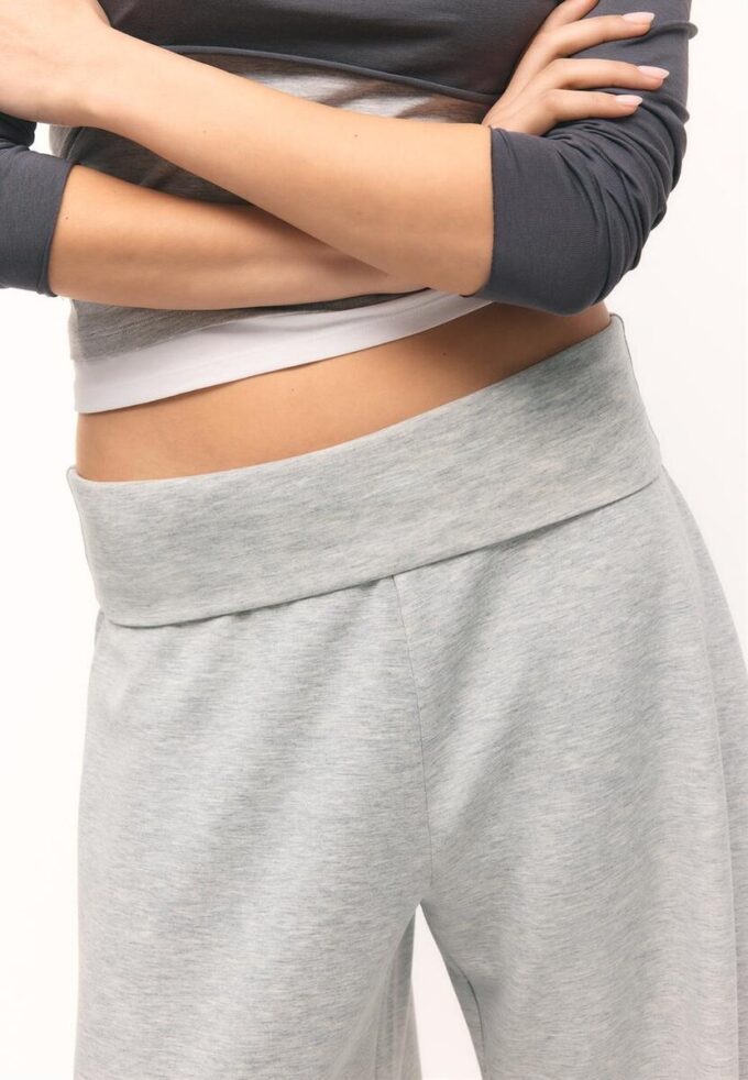 Soft-Touch Balloon joggebukse med oppbrettbar linning