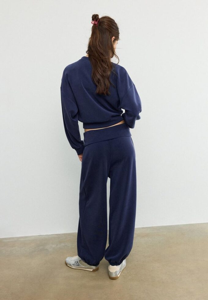 Soft-Touch Balloon joggebukse med oppbrettbar linning