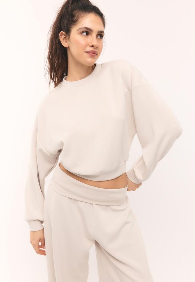 Soft-Touch Batwing Sleeve Sweatshirt