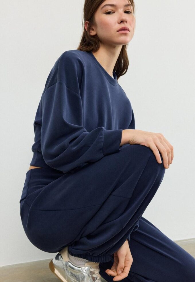 Soft-Touch Batwing Sleeve Sweatshirt