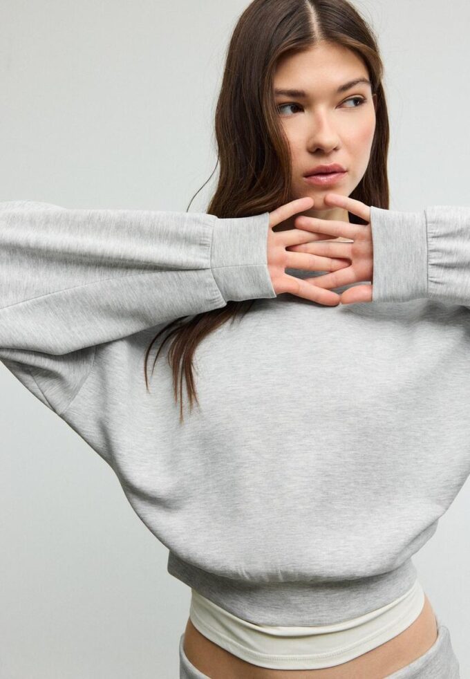Soft-Touch Batwing Sleeve Sweatshirt