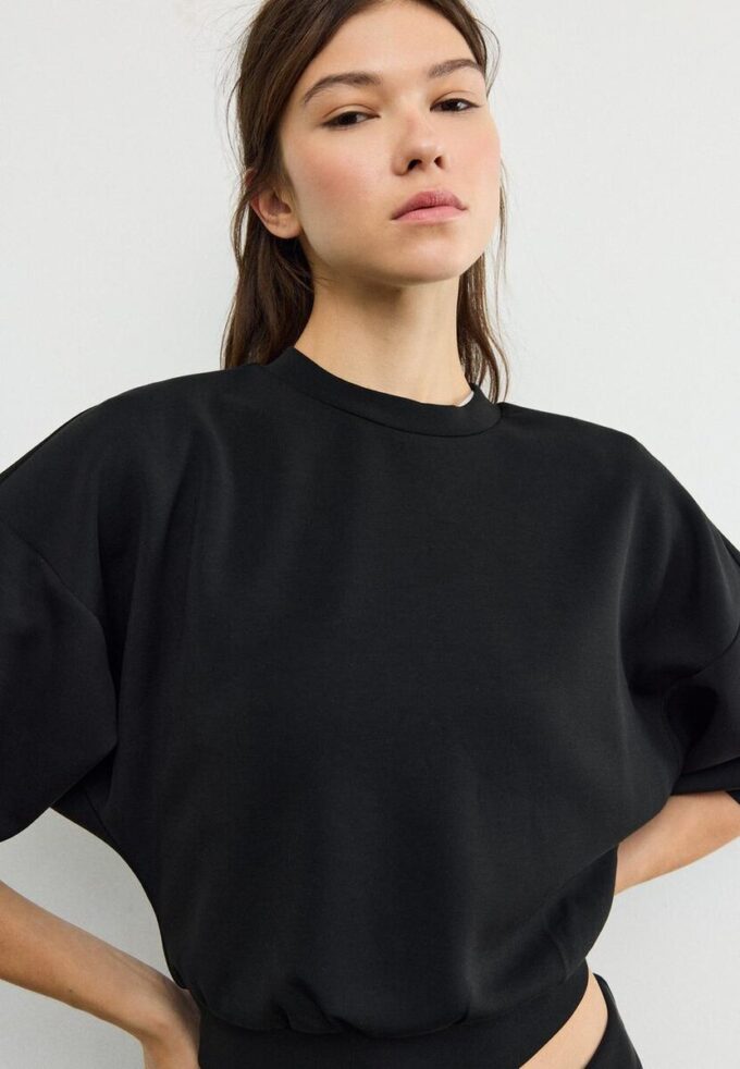 Soft-Touch Batwing Sleeve Sweatshirt