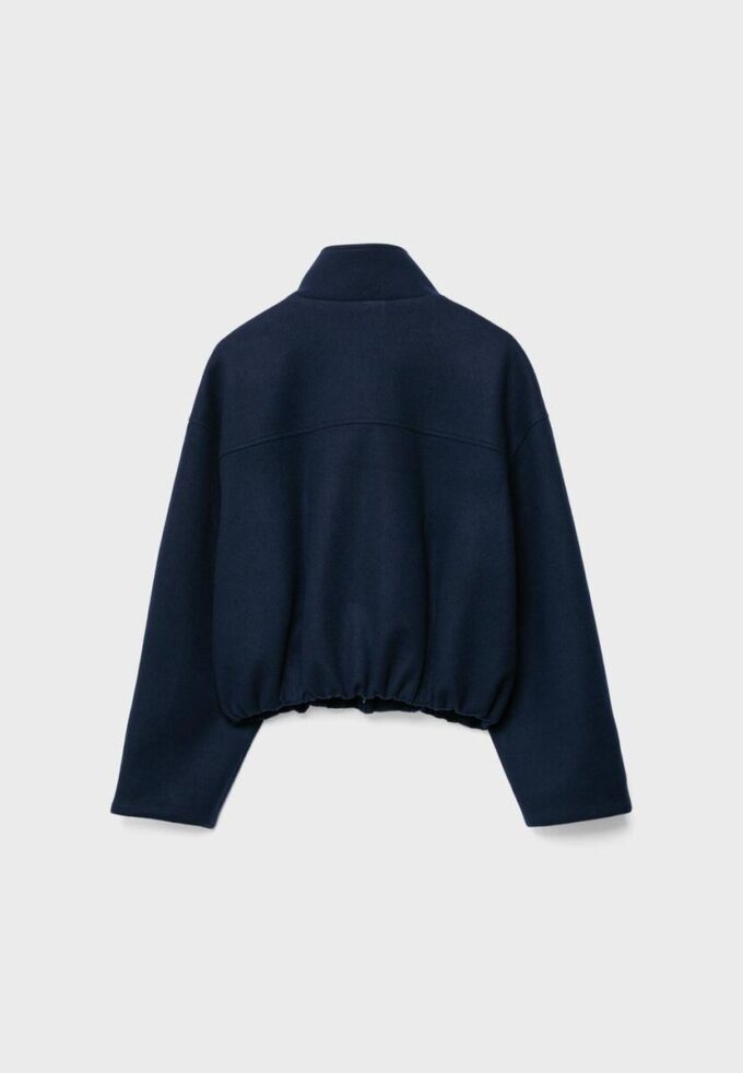 Soft-Touch-bomberjakke med lommer