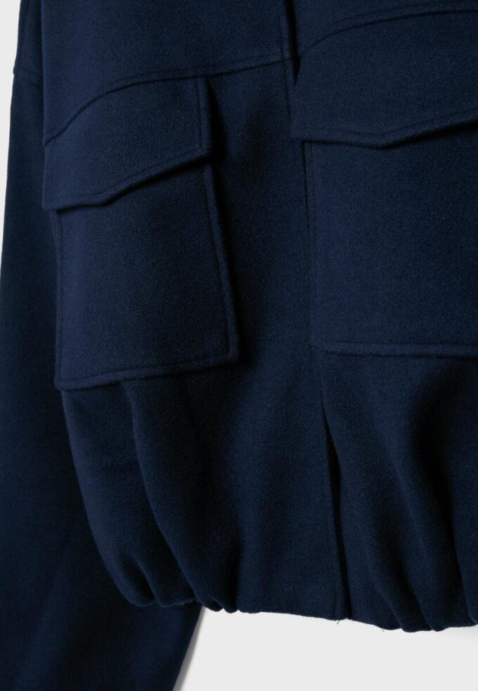 Soft-Touch-bomberjakke med lommer