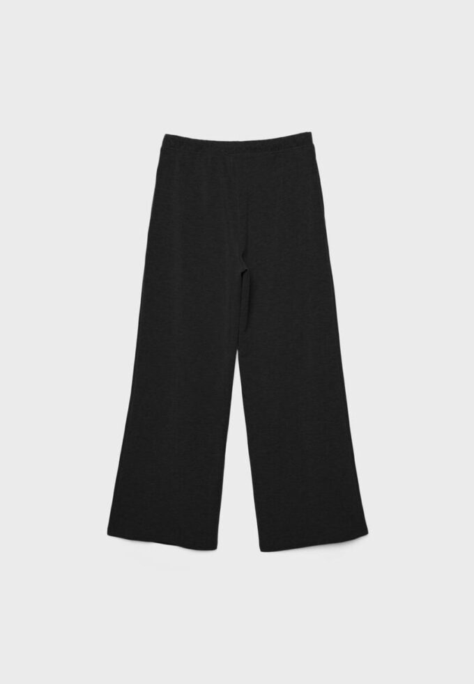 Soft-Touch joggebukse med Wide Leg og sømdetaljer foran
