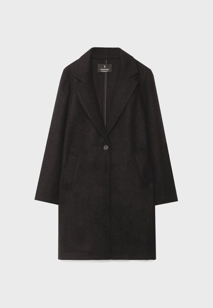 Soft-Touch-midikåpe med knapper