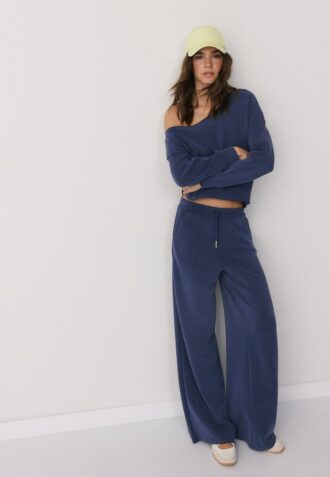 Soft-Touch Palazzo-joggebukse