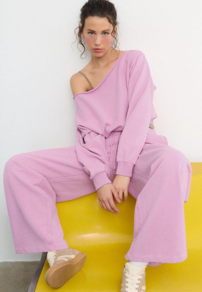 Soft-Touch Palazzo-joggebukse