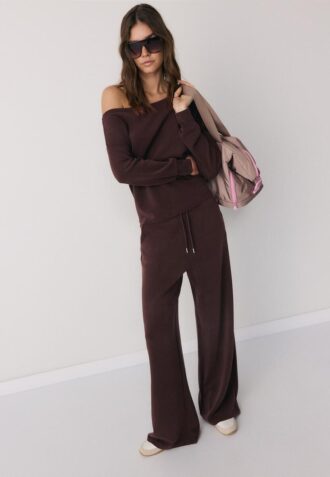 Soft-Touch Palazzo-joggebukse