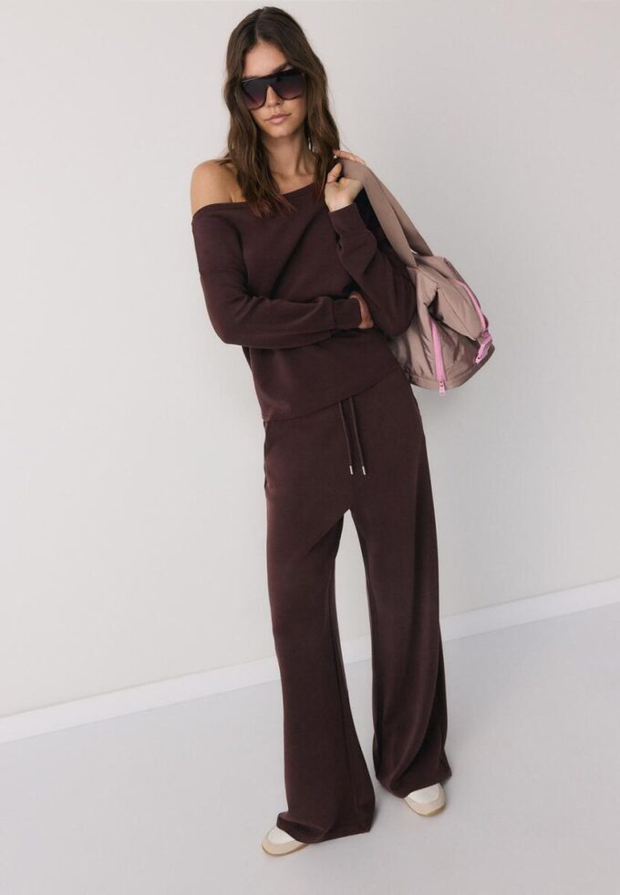 Soft-Touch Palazzo-joggebukse