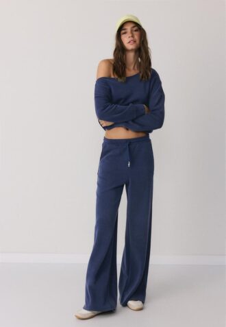 Soft-Touch Palazzo-joggebukse