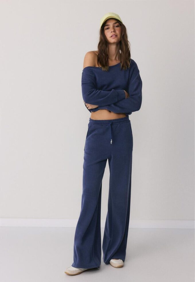 Soft-Touch Palazzo-joggebukse