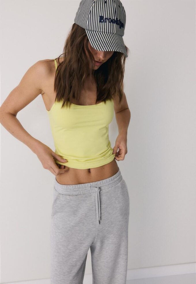 Soft-Touch Palazzo-joggebukse