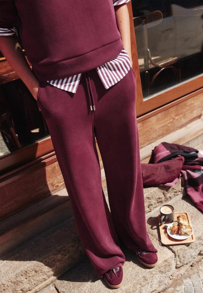 Soft-Touch Palazzo-joggebukse