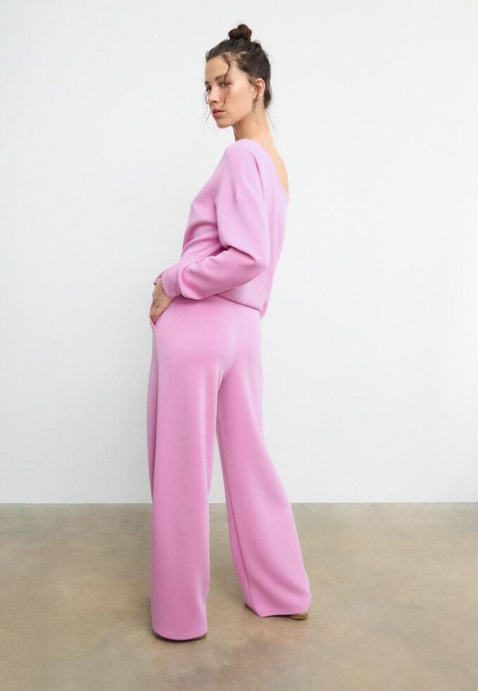 Soft-Touch Palazzo-joggebukse