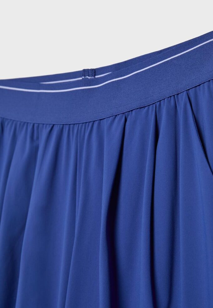 Soft-Touch-palazzo-joggebukse med elastisk linning og myk overflate