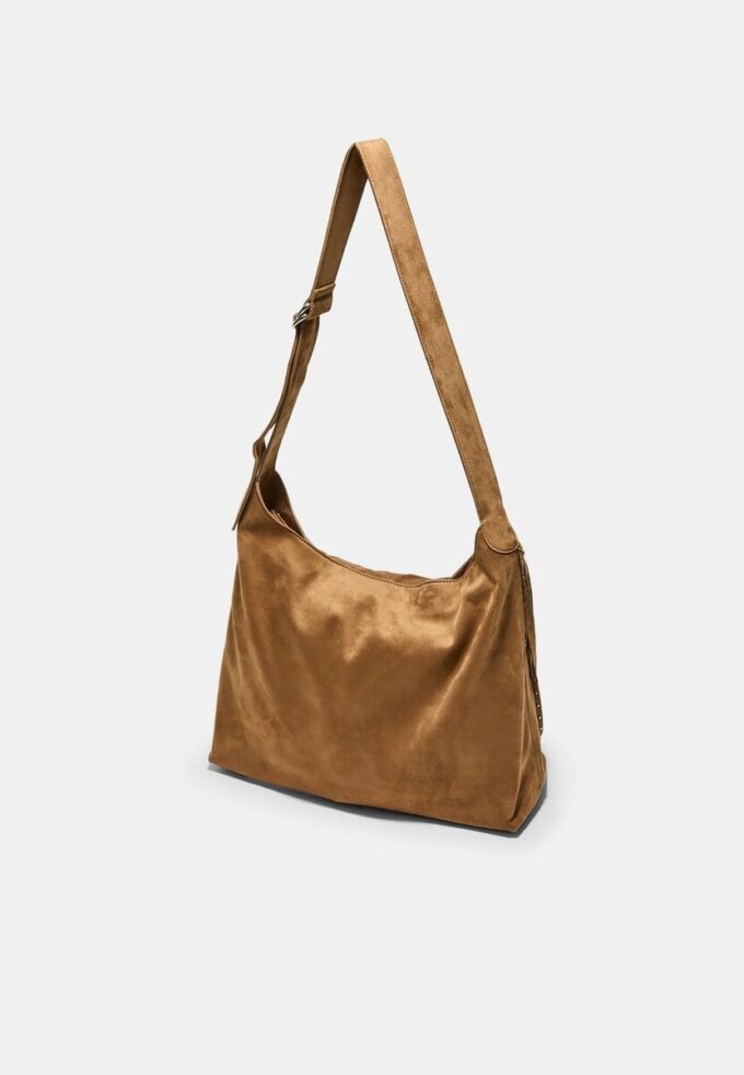 Soft-Touch skulderveske med frynser