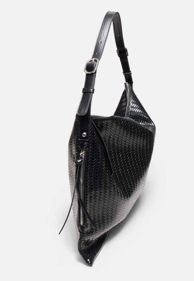 Soft-Touch skulderveske med glidelåser