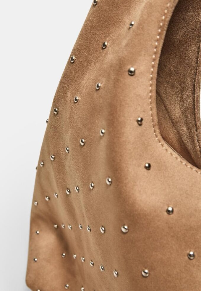 Soft-Touch-skulderveske med rhinestones