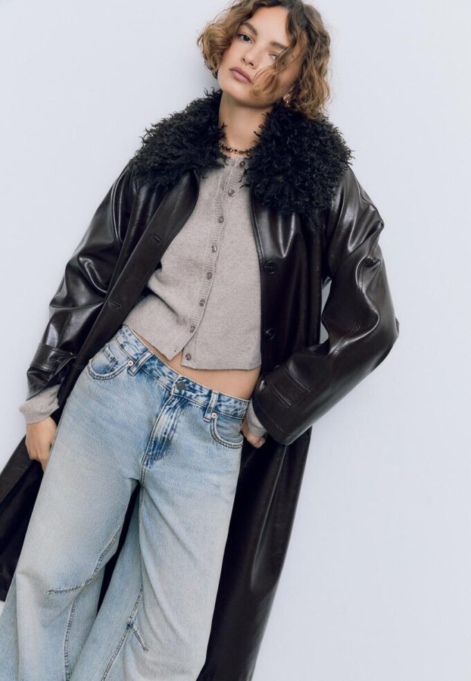 Soft-Touch strikket cardigan med knapper