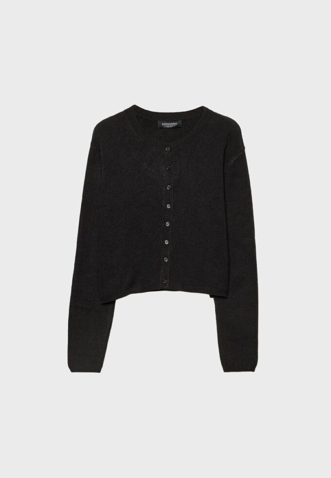 Soft-Touch strikket cardigan med knapper