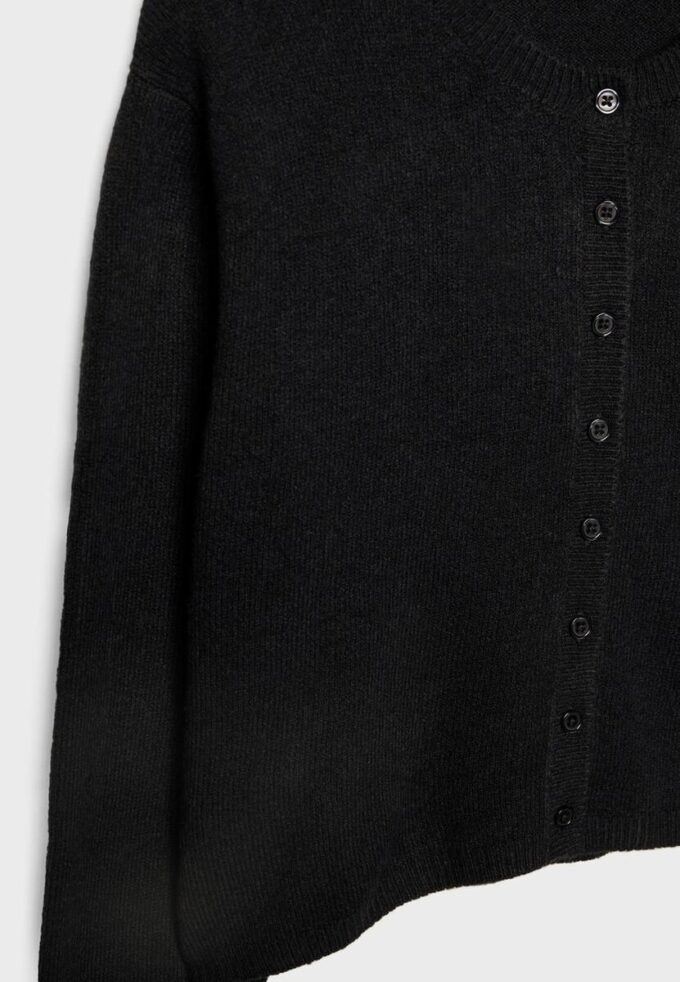 Soft-Touch strikket cardigan med knapper