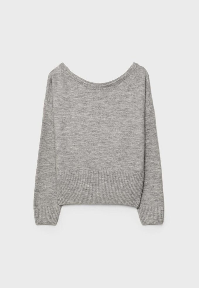 Soft-Touch strikket genser med båthals