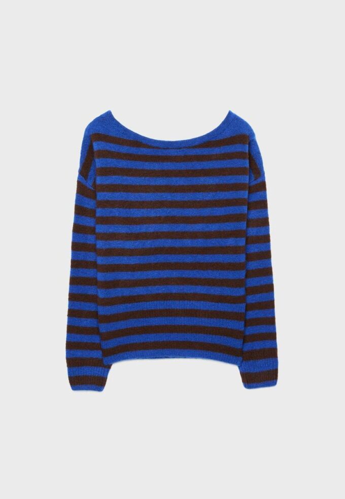 Soft-Touch strikket genser med båthals