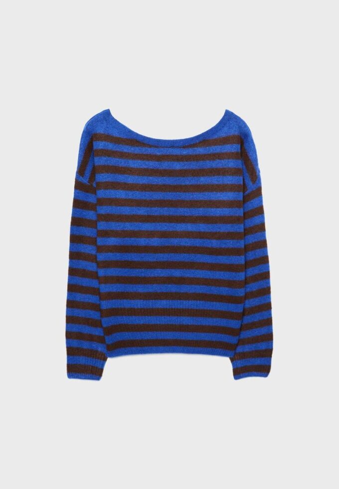 Soft-Touch strikket genser med båthals