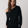 Soft-Touch-sweatshirt med bare skuldre