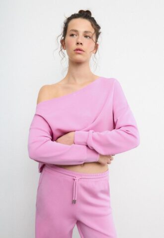Soft-Touch-sweatshirt med bare skuldre