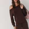 Soft-Touch-sweatshirt med bare skuldre