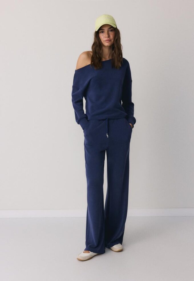 Soft-Touch-sweatshirt med bare skuldre