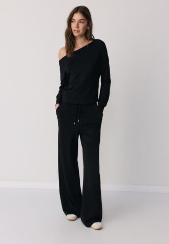 Soft-Touch-sweatshirt med bare skuldre