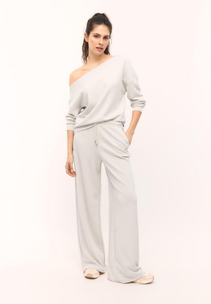 Soft-Touch-sweatshirt med bare skuldre