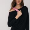 Soft-Touch-sweatshirt med bare skuldre