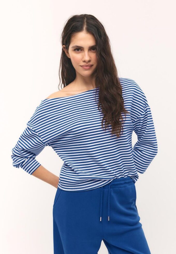 Soft-Touch-sweatshirt med bare skuldre