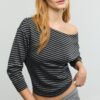 Soft-Touch-sweatshirt med bare skuldre