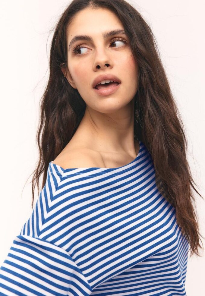 Soft-Touch-sweatshirt med bare skuldre