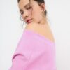 Soft-Touch-sweatshirt med bare skuldre