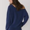 Soft-Touch-sweatshirt med bare skuldre