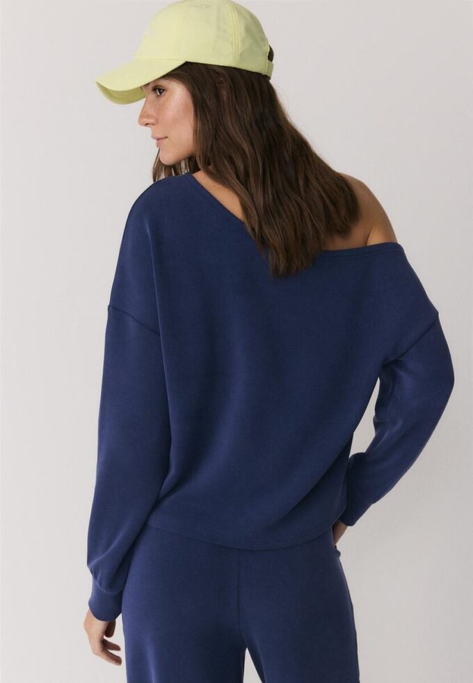 Soft-Touch-sweatshirt med bare skuldre